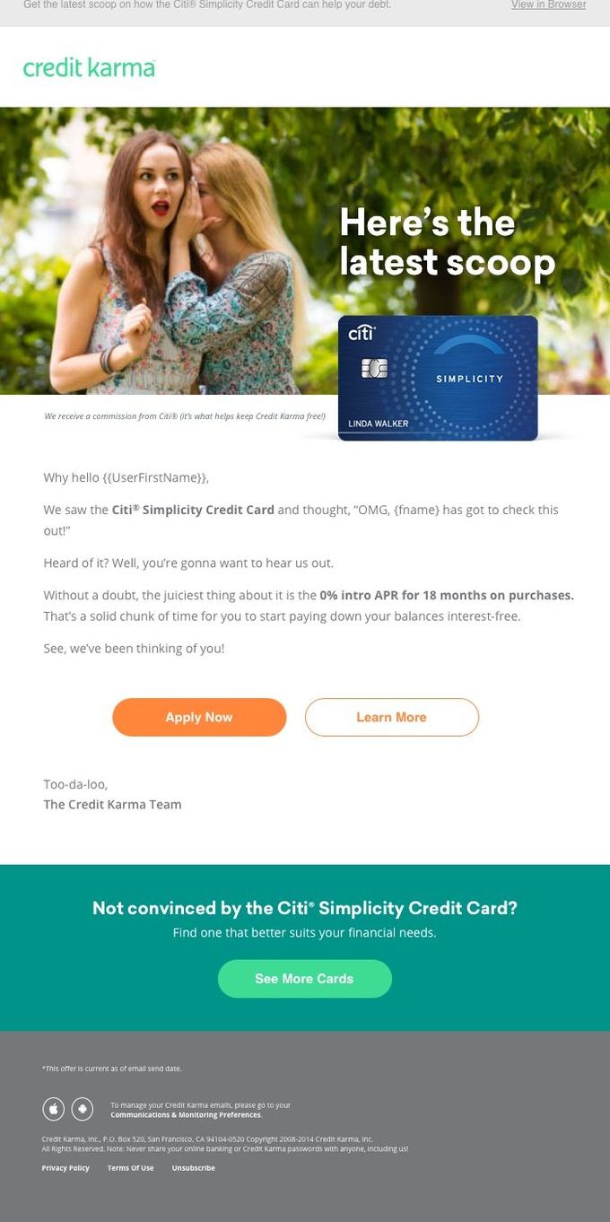 Citi Simplicity email 1