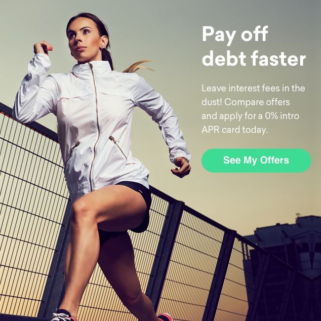 Gmail ad: Pay off debt faster, runner in white